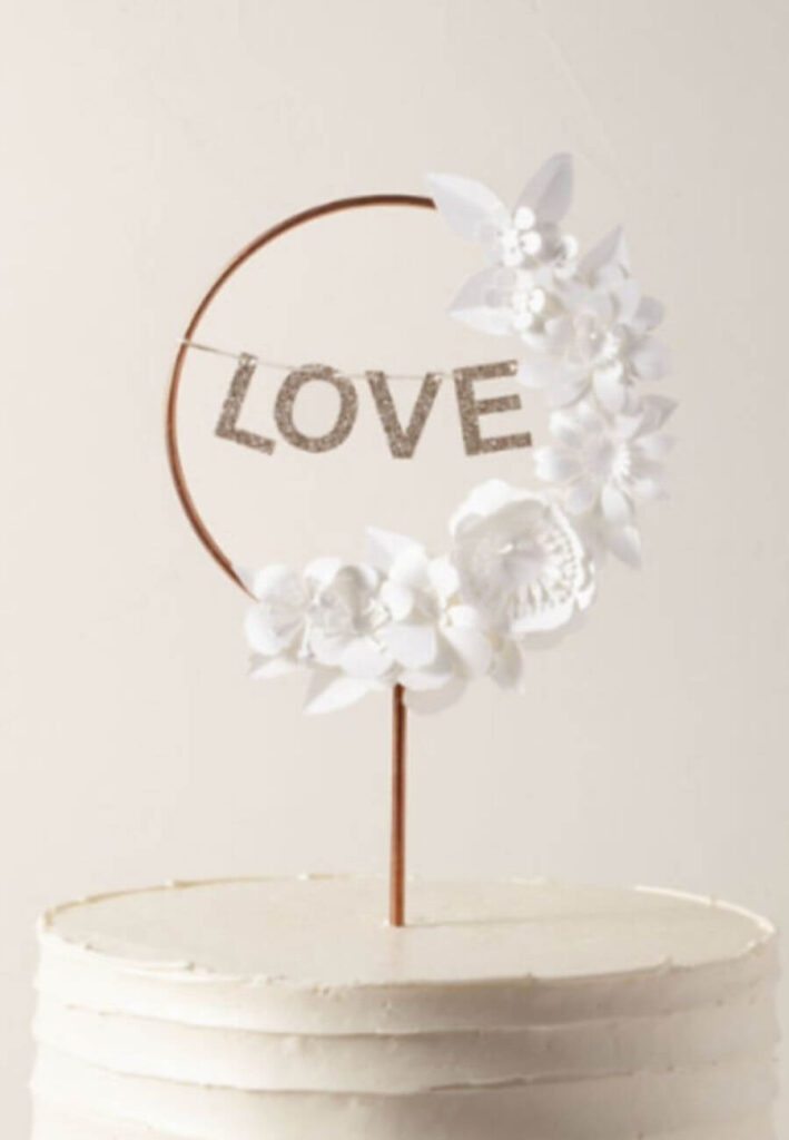 Love Wreath Cake Topper